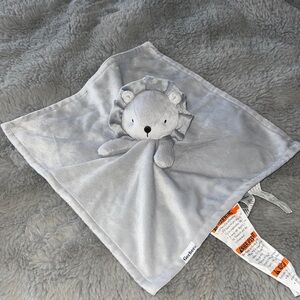 Gerber Security Blanket LION Lovey Gray Blue Toy RARE